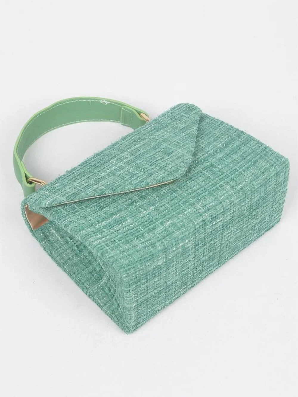 Tweed Top Handle Bag